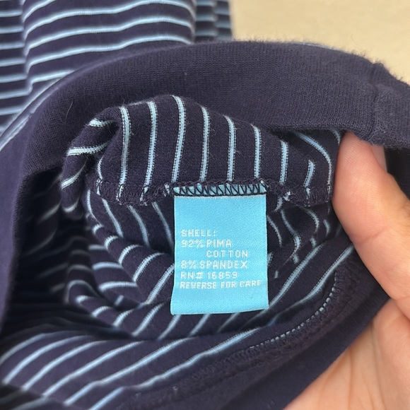 J. McLaughlin 1/4 Zip Athletic Pullover Navy and Sky Blue Size Medium - Picture 5 of 9